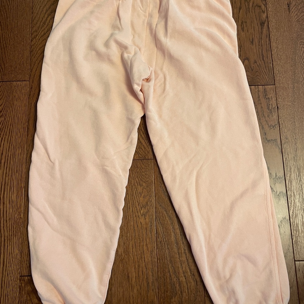 aerie blush pink fleece sweatpants